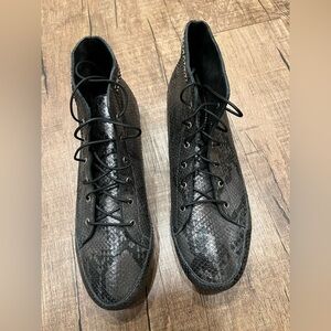 Calleen Cordero Snake Print High Top Studded Sneakers